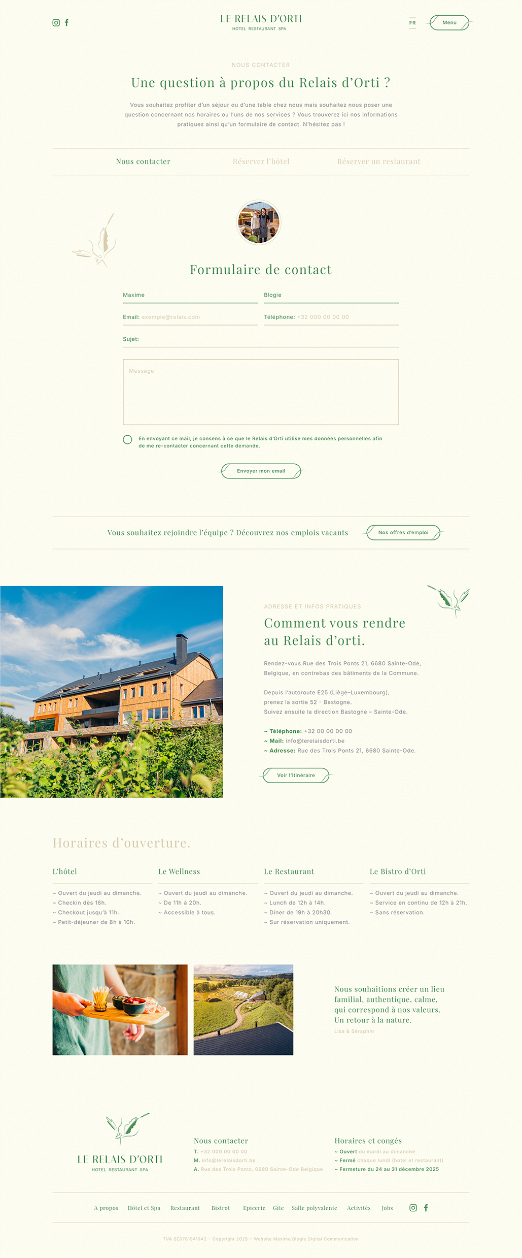 Le Relais d Orti, Contact
